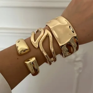 Hammered Gold Bracelets